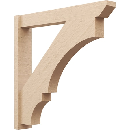 Ekena Millwork 6-in W x 38-in D x 38-in H Balboa Slat Rough Cedar Woodgrain TimberThane Outlooker, Primed Tan OUTUR060X38X38BOA24RCPR